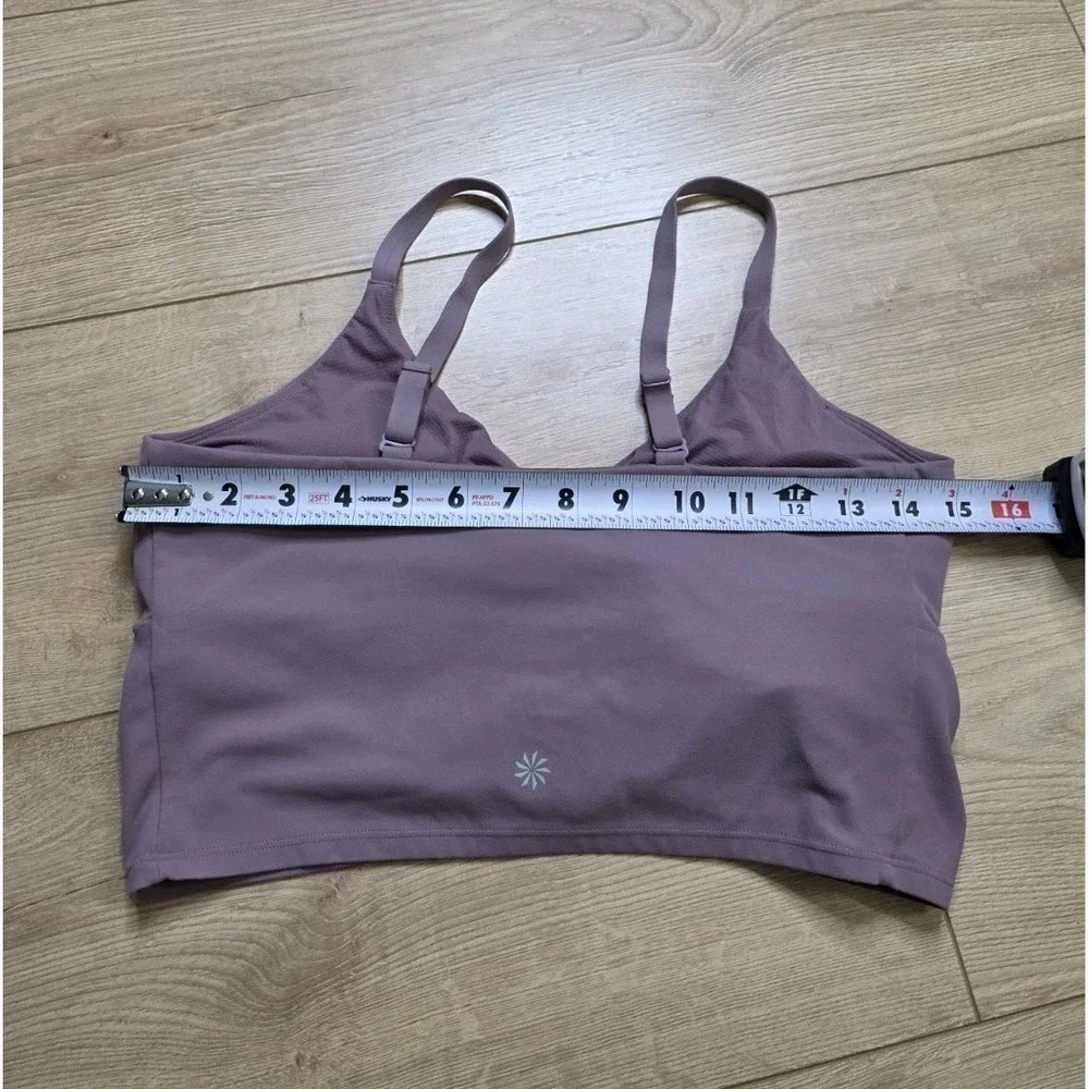 Athleta Cinch Longline Bra Women's Size Medium Mauve Purple